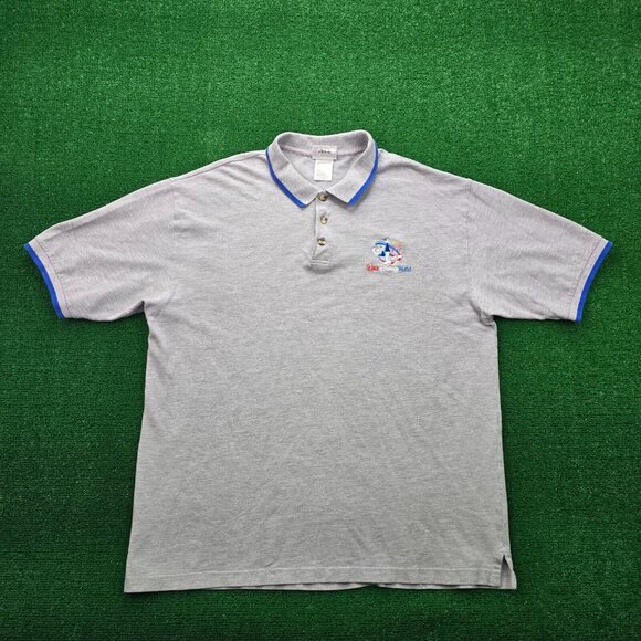 Walt‎ Disney World Polo Shirt Mens XL Gray Short Sleeve Embroidered Casual - Picture 1 of 7